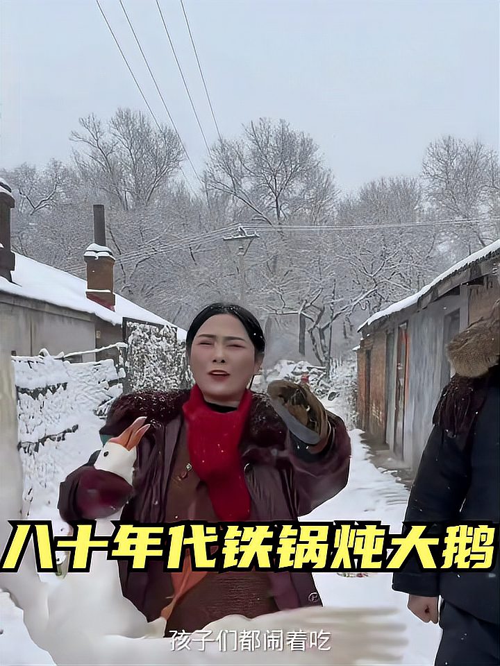 落雪 穿貂吃大鹅 老铁们 你们那里下雪了嘛