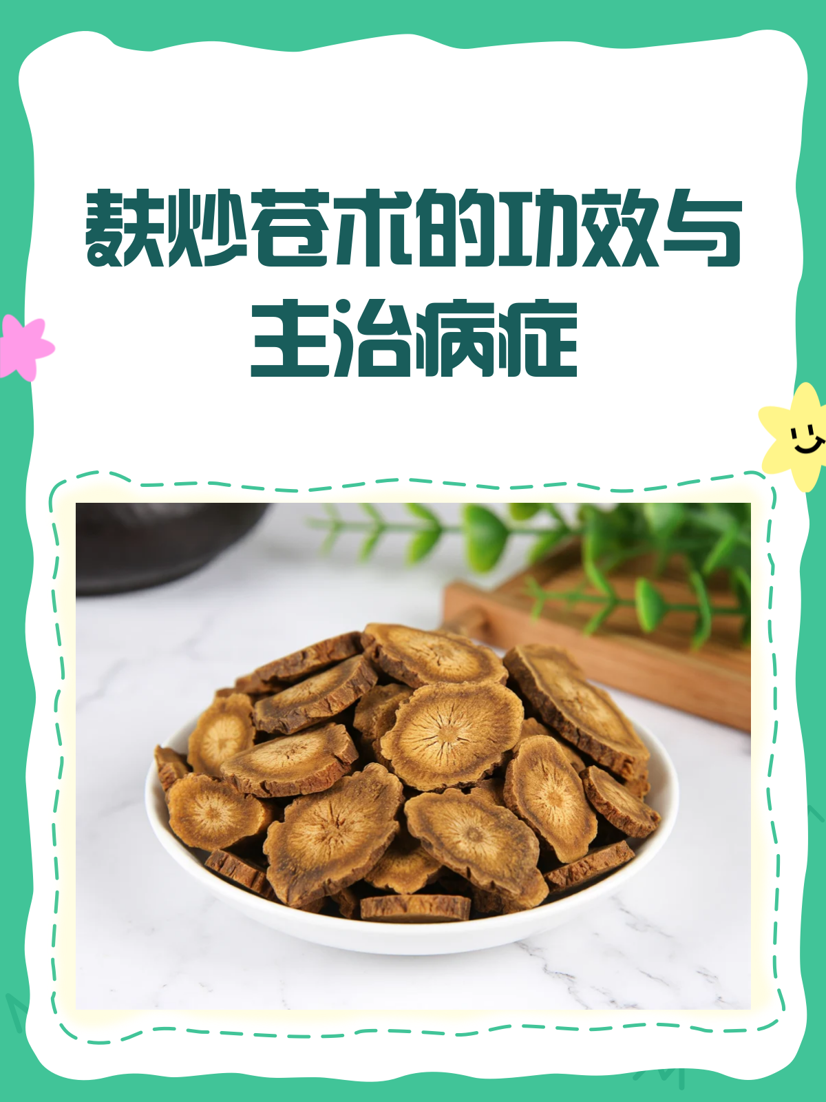 麸炒苍术,祛湿健脾的良药