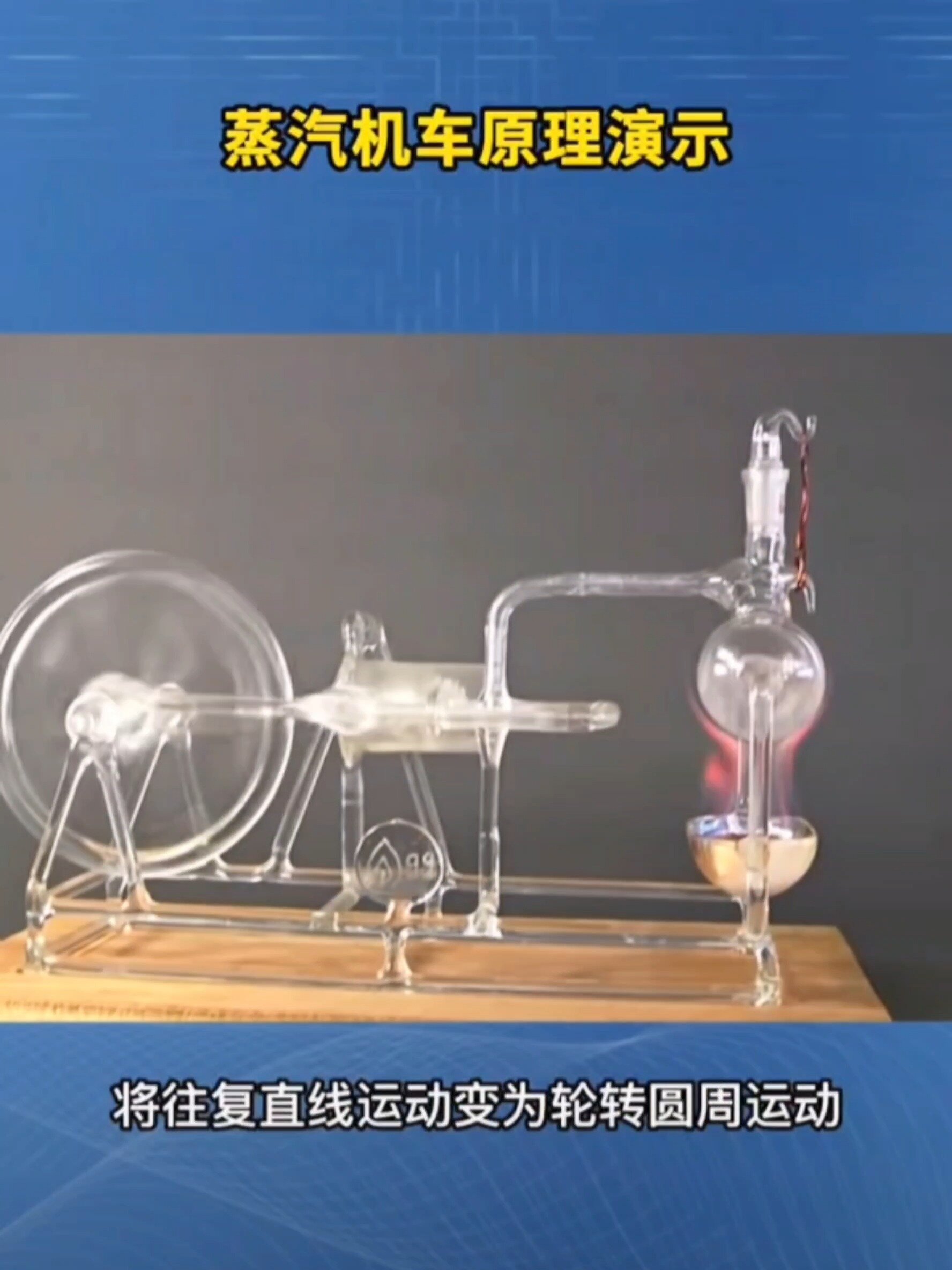 初中物理-内能的利用-蒸汽机车原理展示