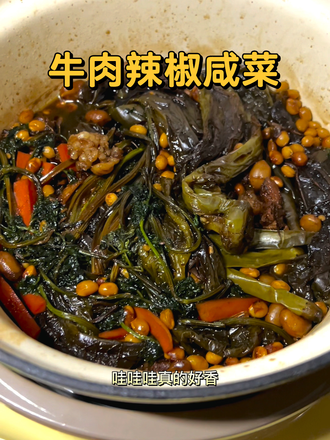 我妈做的牛肉辣椒咸菜好好吃