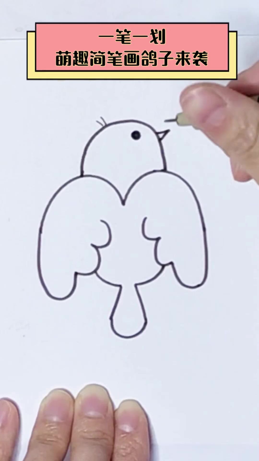 一笔一划,萌趣简笔画鸽子来袭