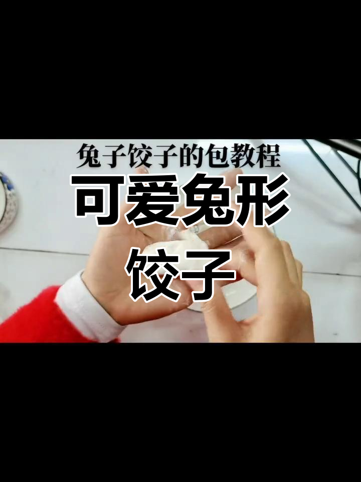 兔子形状的饺子,萌态十足
