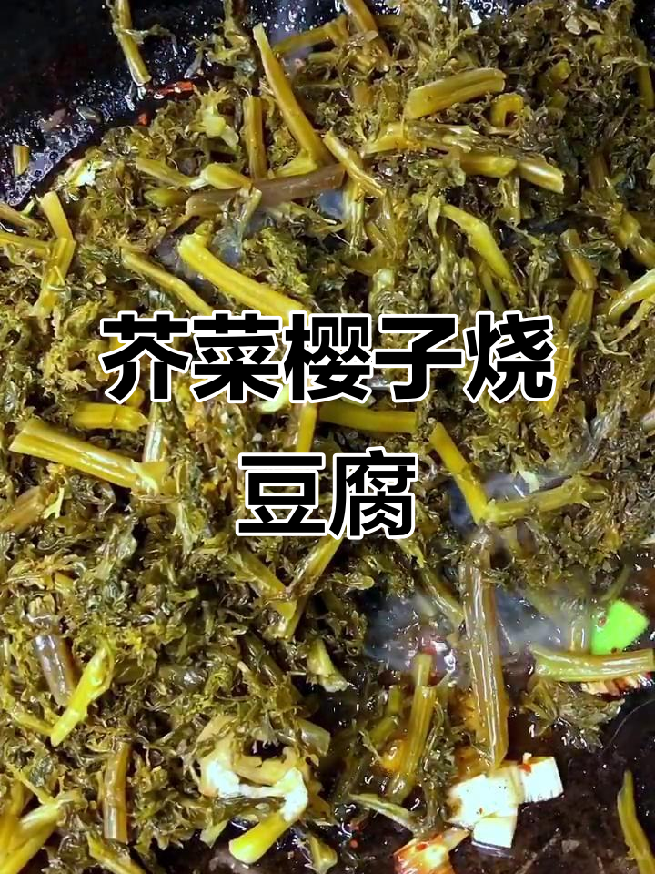 辣菜英子烧豆腐,家常下饭新风味
