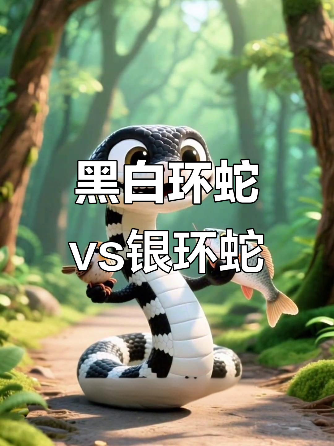 黑背白环蛇与银环蛇的区别,别误打误伤!