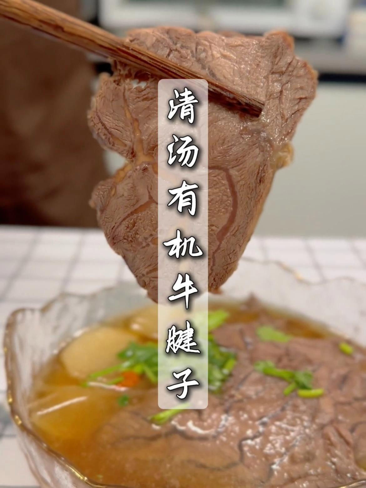 一百种有机牛肉做法——「清汤有机牛腱子」做法简单方便,肉质鲜香美味,有机牛腱子更健康营养!