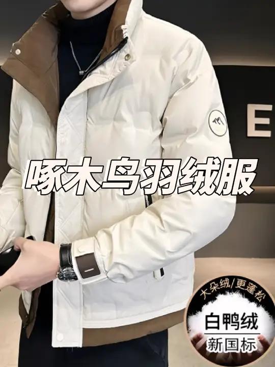 男士羽绒服 保暖不臃肿 羽绒服薄款男 无帽羽绒服男款 冬季必备