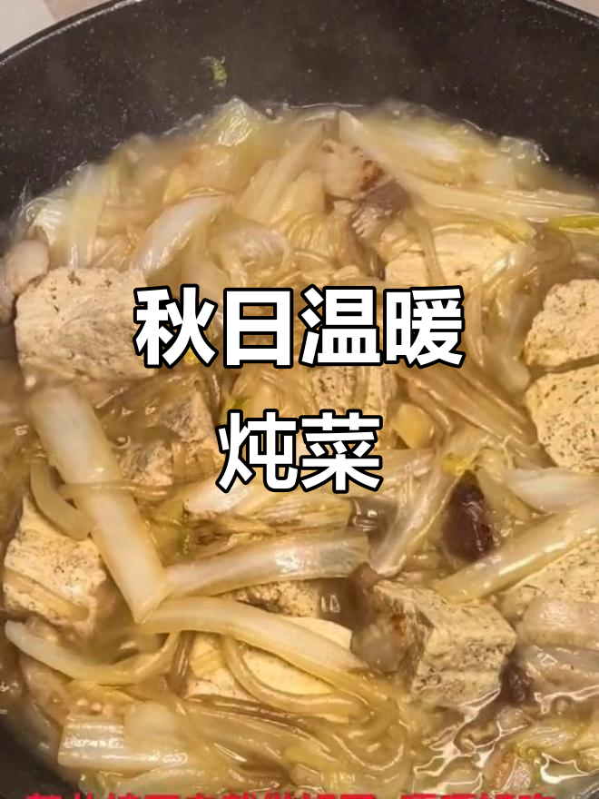 东北经典炖菜，白菜豆腐粉条，秋季美味又暖心