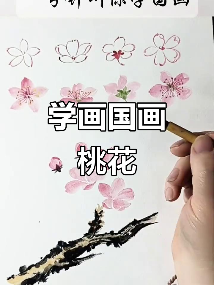 轻松学画国画桃花，步骤详解教你画出栩栩如生的花朵