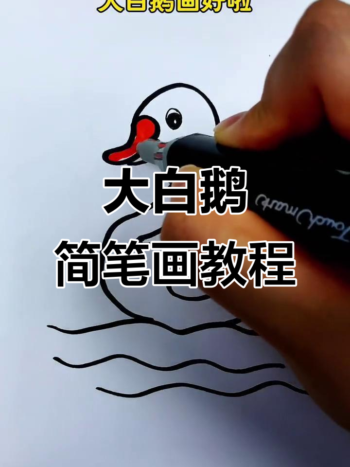 轻松学画大白鹅，步骤简单又有趣