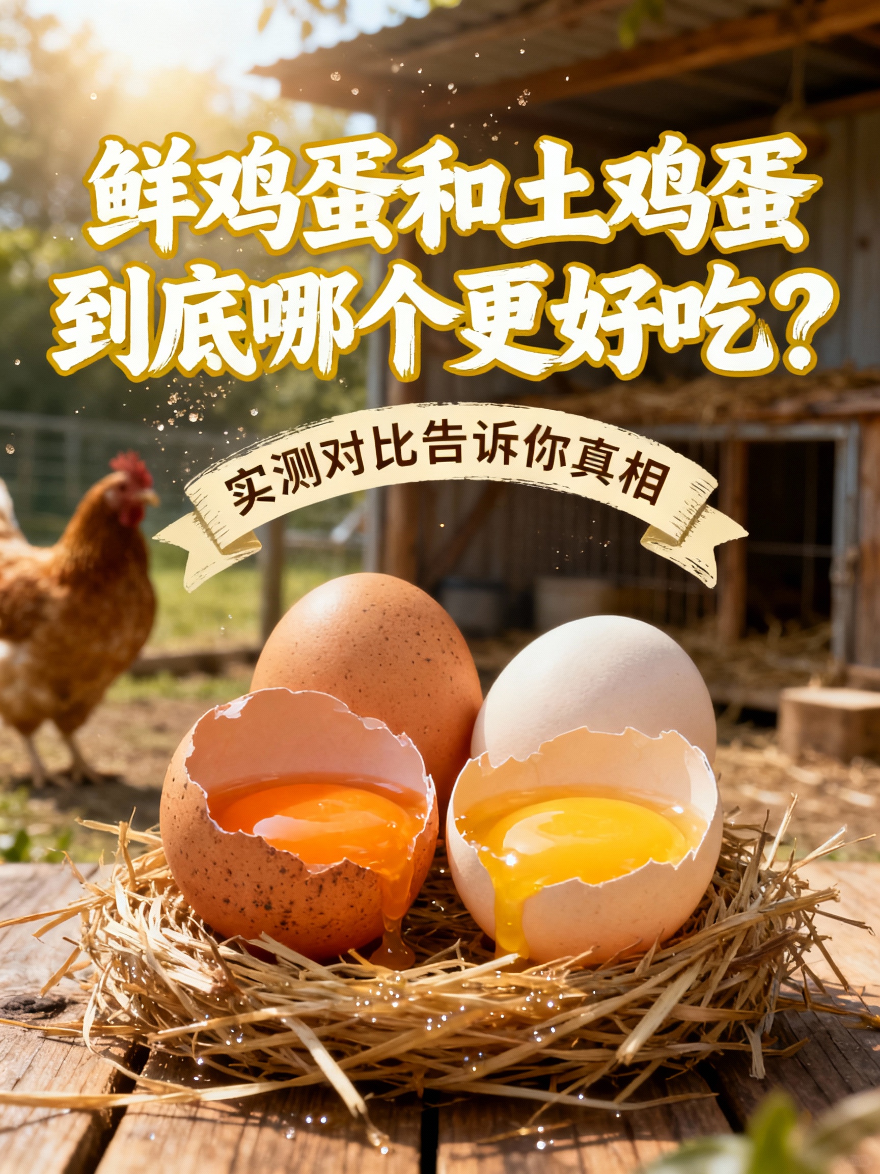 鲜鸡蛋和土鸡蛋到底哪个更好吃？实测对比告诉你真相