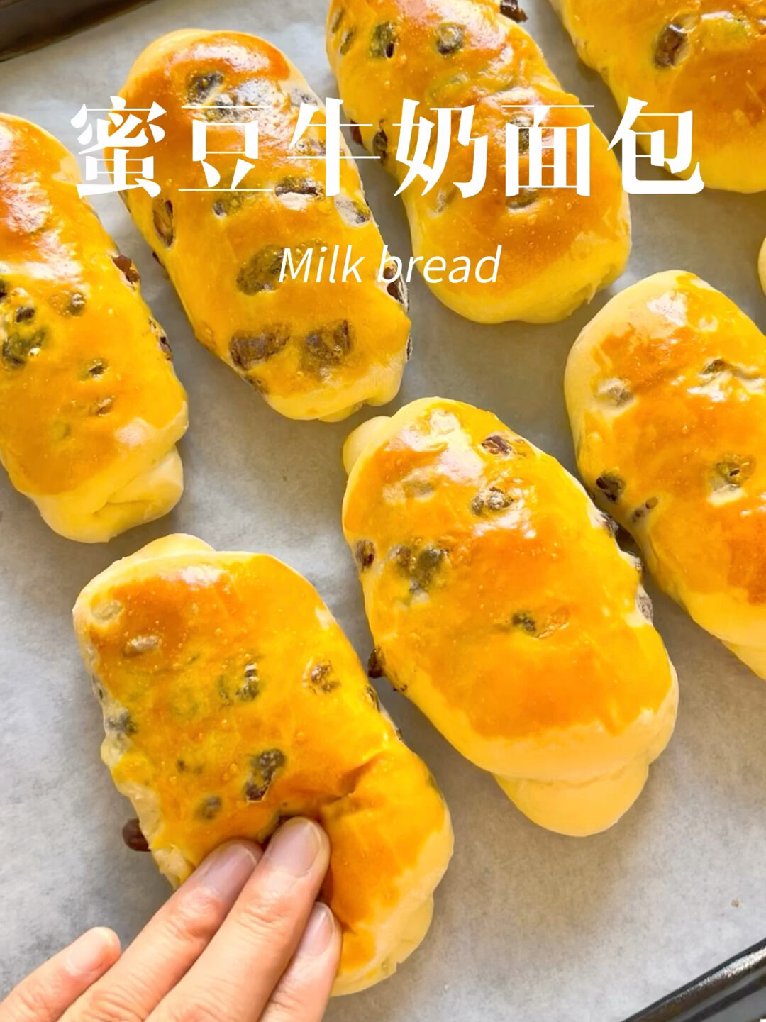 超级简单松软的蜜豆牛奶面包零失败的做法