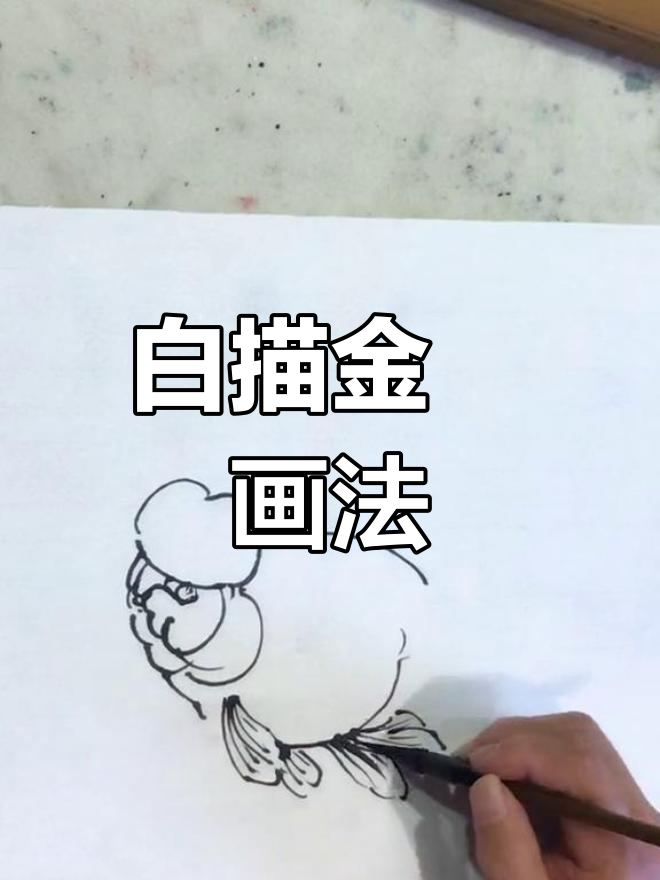 基础国画技巧:白描与金鱼绘制