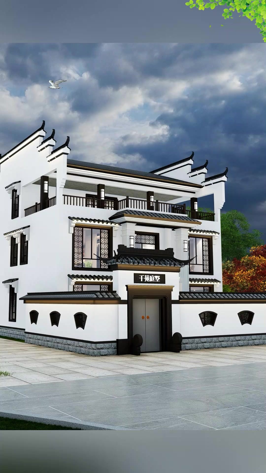 徽派三层自建房别墅