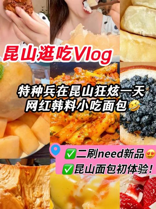 特种兵在昆山狂炫一天网红韩料面包幸福晕