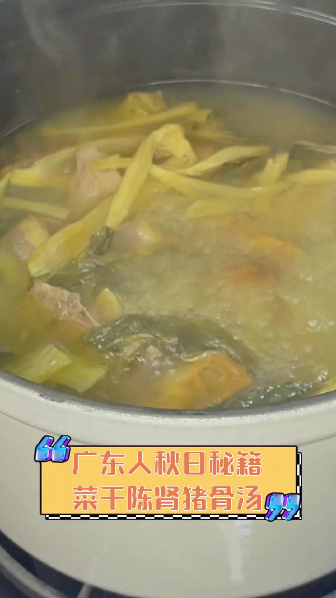 广东人秋日秘籍,菜干陈肾猪骨汤