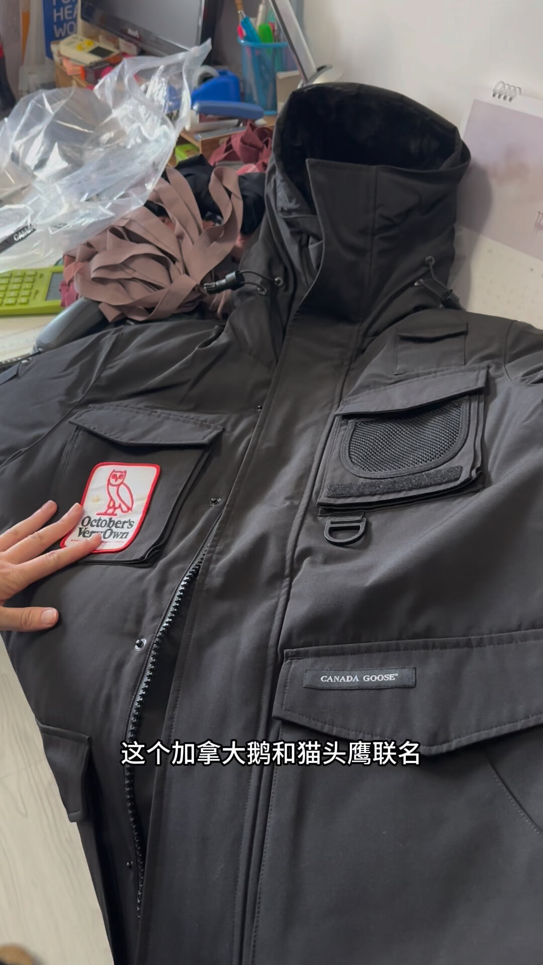 真的超暖呦~大鹅和猫头鹰联名派克羽绒服