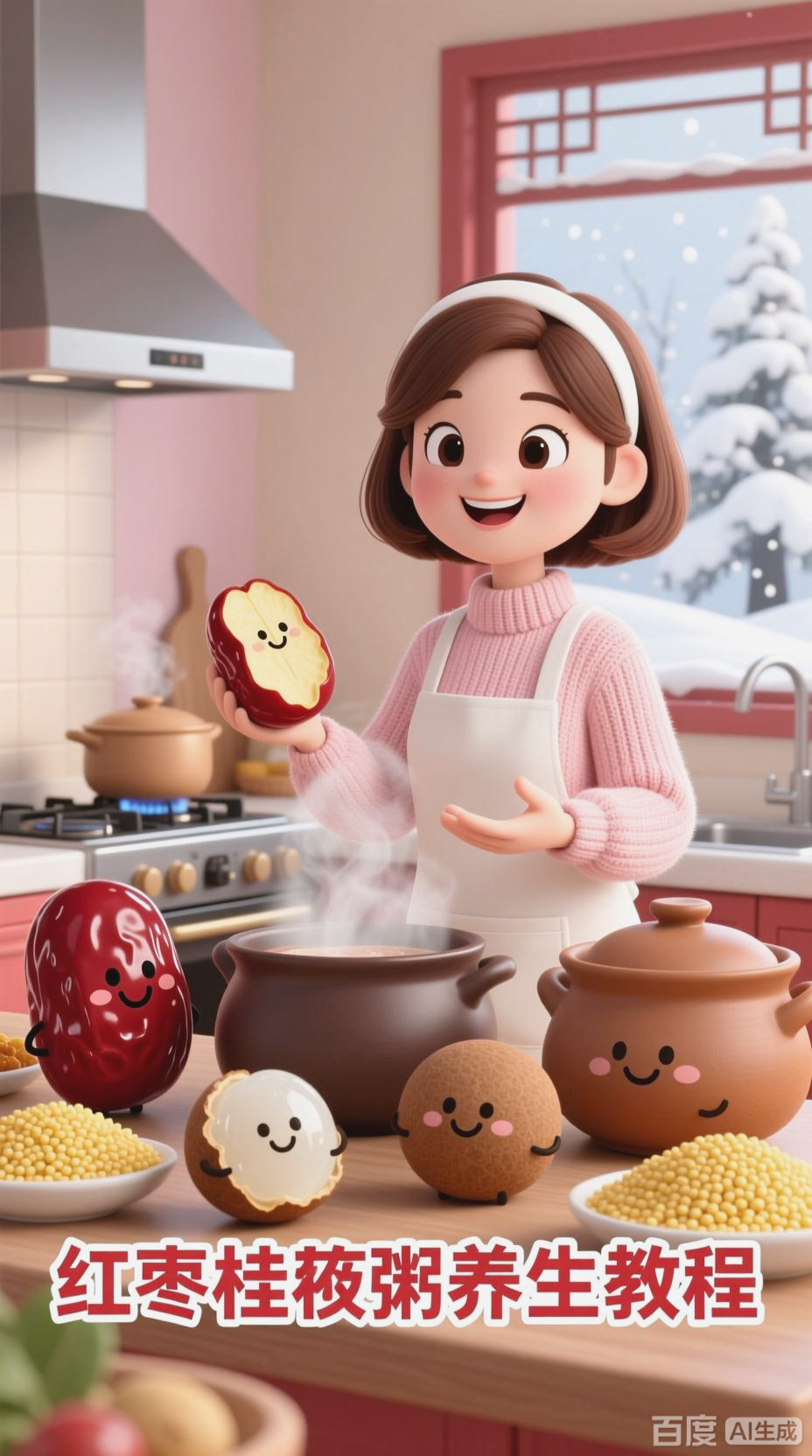 红枣桂圆粥,补气血不燥热