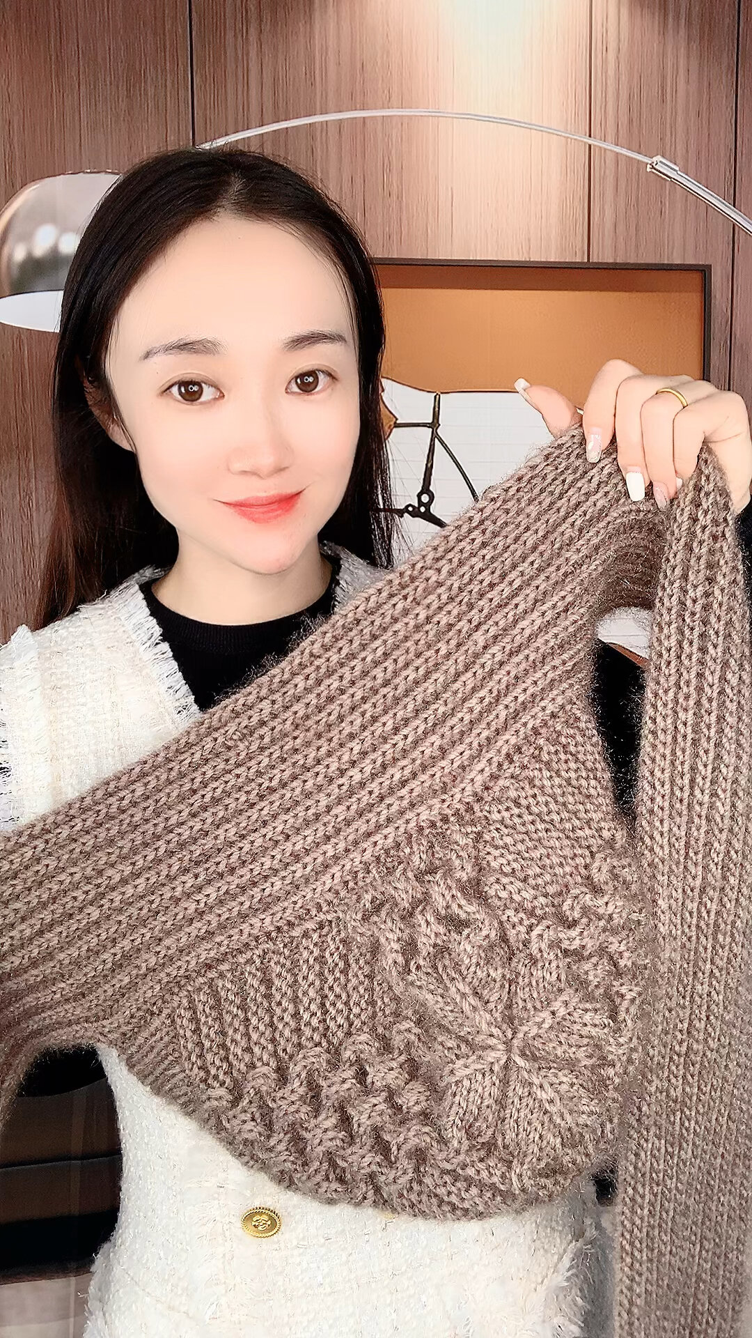 手工毛线编织风雪帽
