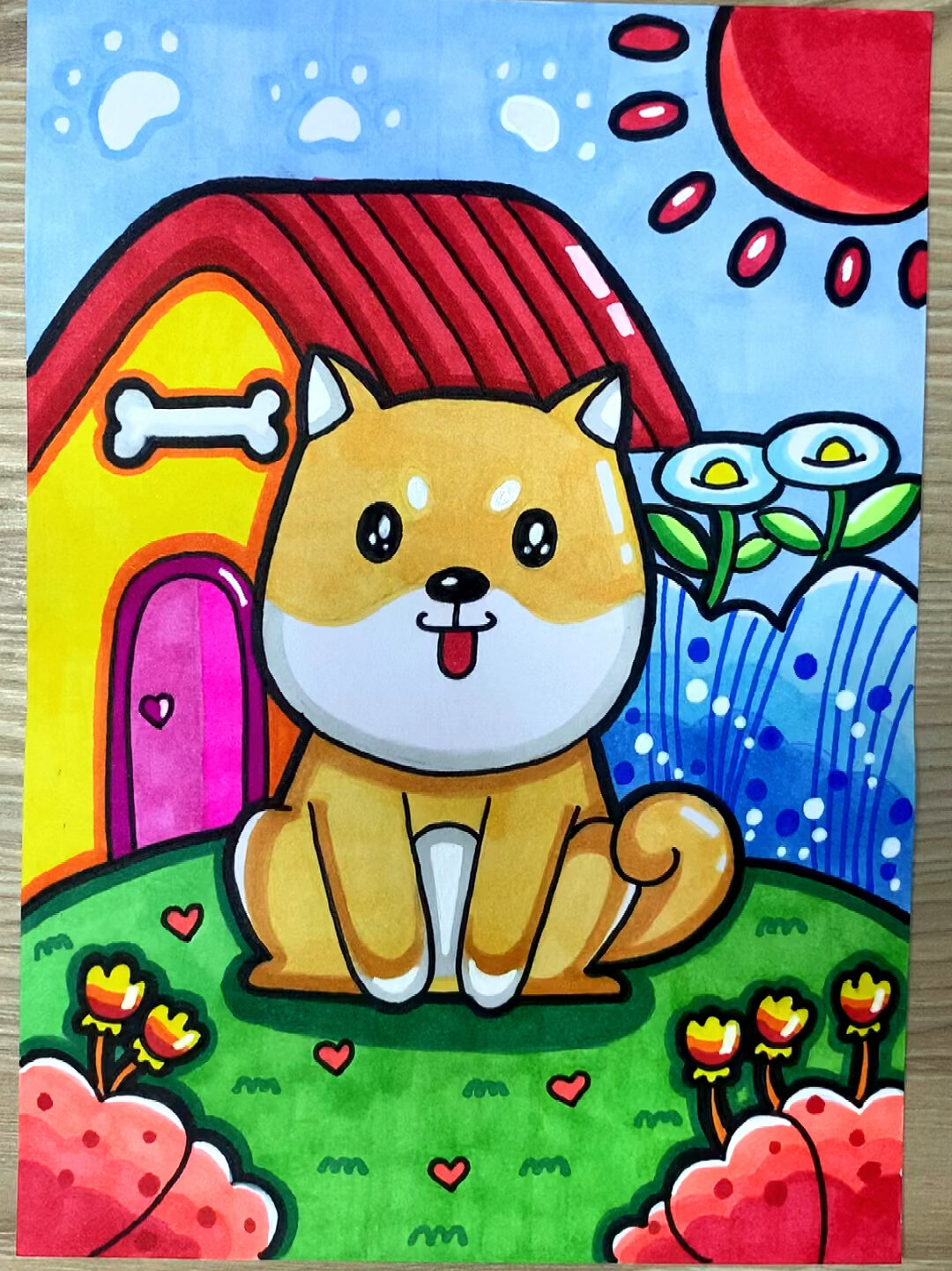 「十二生肖系列」忠诚的小狗狗手绘卡通简笔画