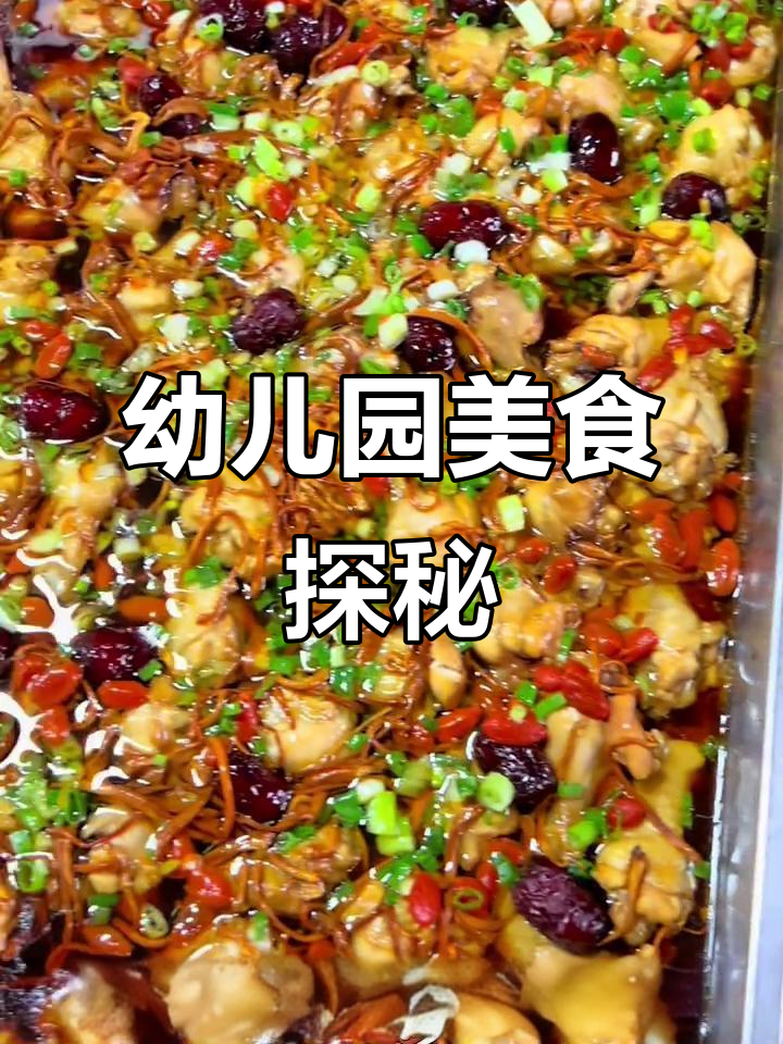 幼儿园饭菜大揭秘:营养美味,虫草红枣鸡肉搭配超诱人!