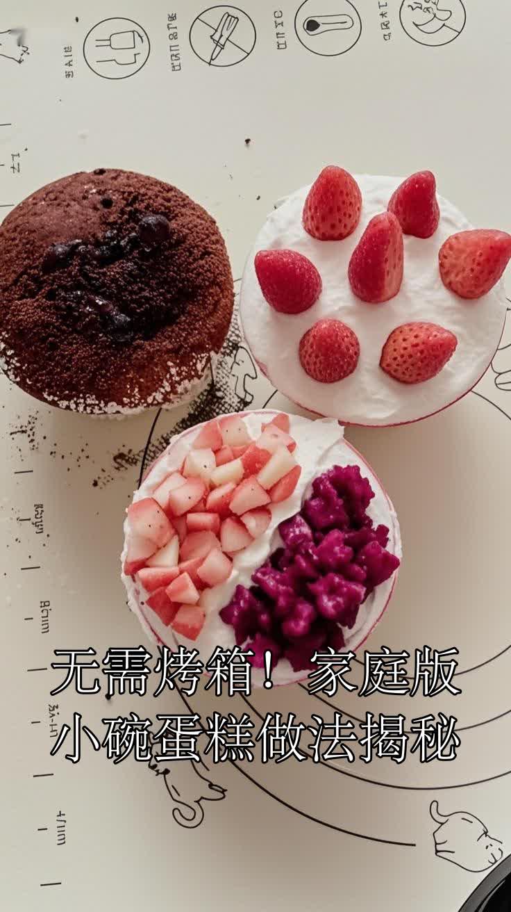 无需烤箱!家庭版小碗蛋糕做法揭秘