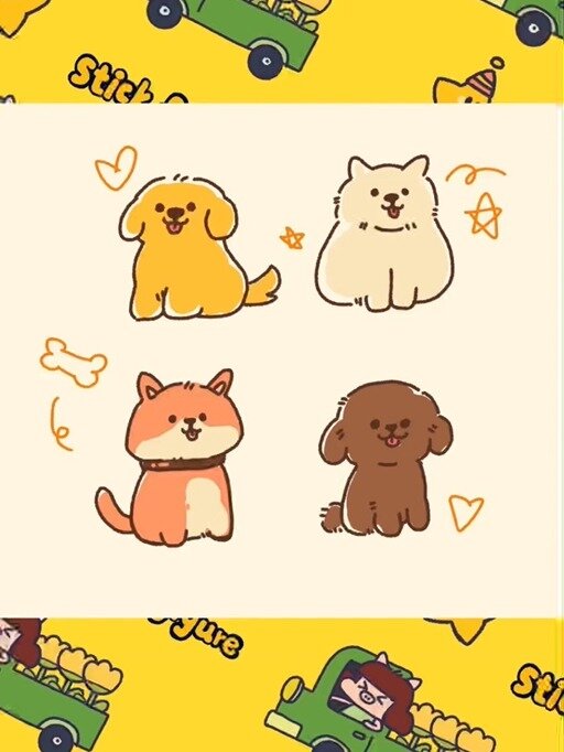 超简单可爱的小狗画法