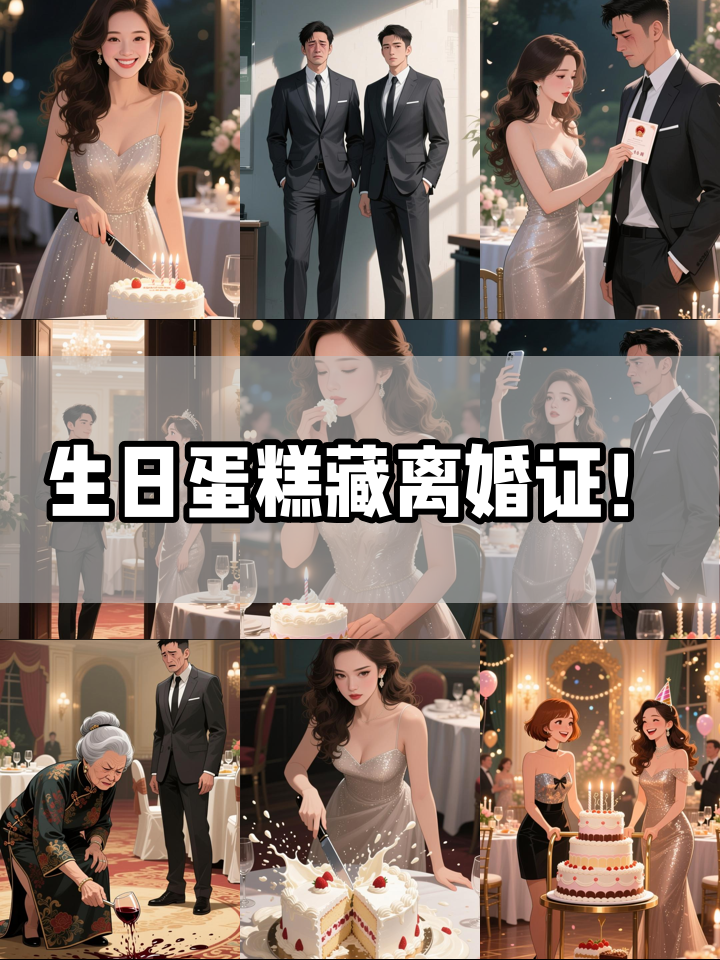 妻子生日宴切蛋糕竟露出离婚证,全场炸锅后她笑了