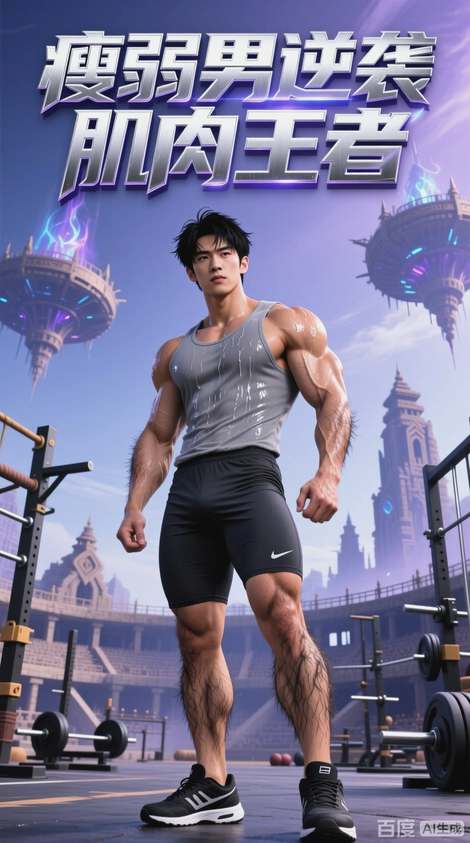 瘦弱男穿越变体毛旺盛肌肉男