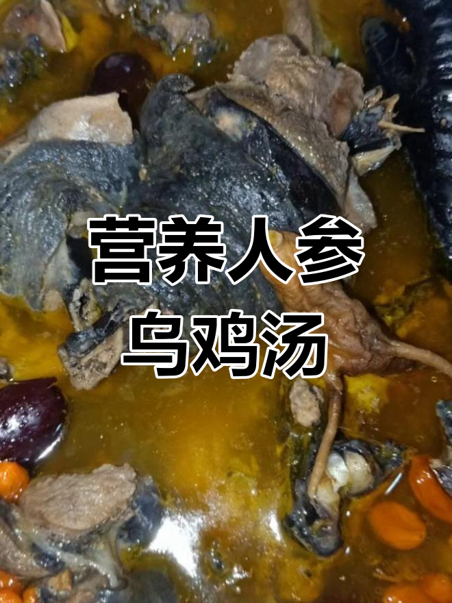 人参红枣乌鸡汤,滋补又美味