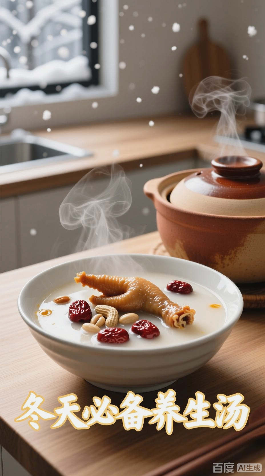 花生红枣鸡脚汤，养生好选择