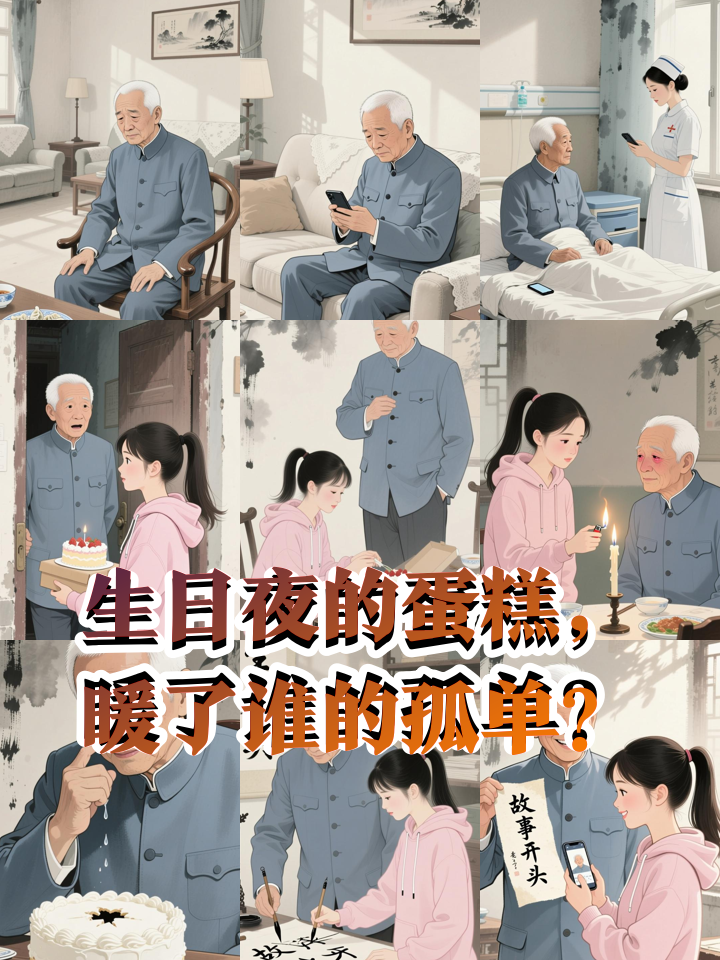 七十大寿被子女遗忘,陌生女孩的蛋糕治愈了老人的孤单