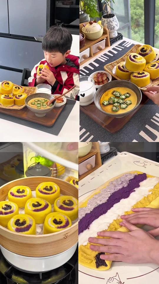 小朋友养脾胃早餐秋天就要吃五谷丰登馒头