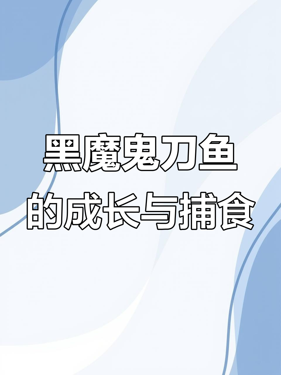 黑魔鬼刀鱼：食肉夜行，成体可达60公分