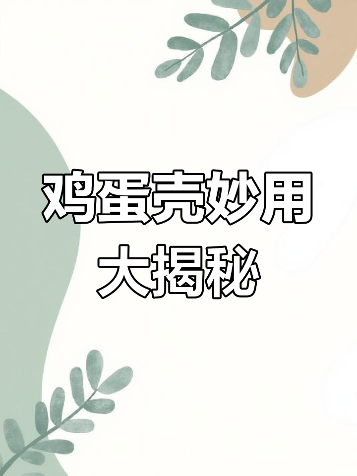 鸡蛋壳的神奇作用,护肤、治病全搞定