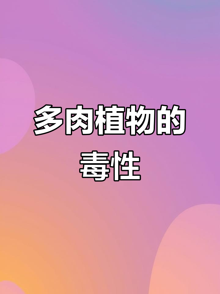 多肉植物有毒,成年人更易受影响