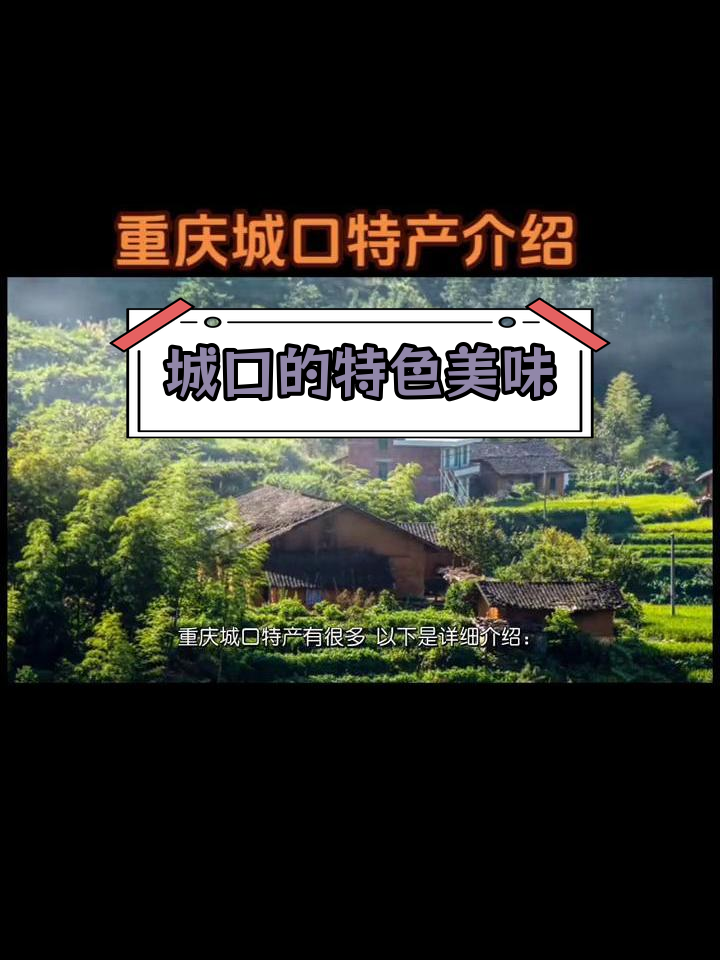 重庆城口特产大盘点
