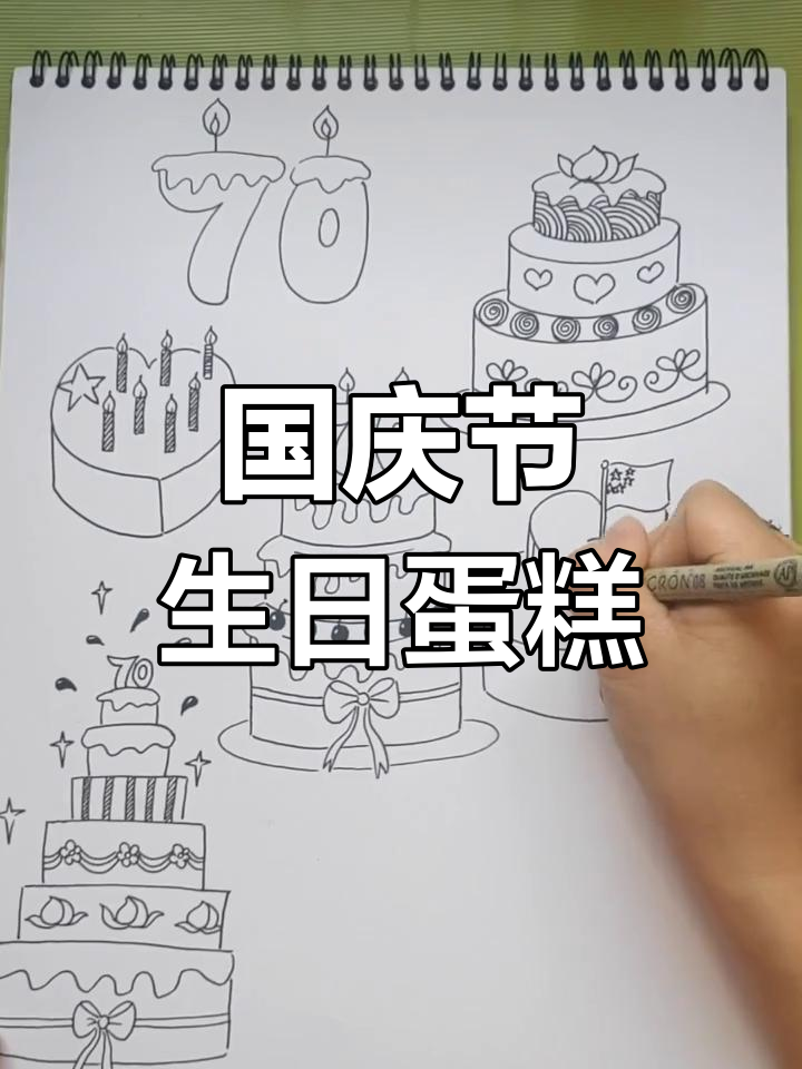 画生日蛋糕庆祝祖国妈妈的生日,生日快乐!