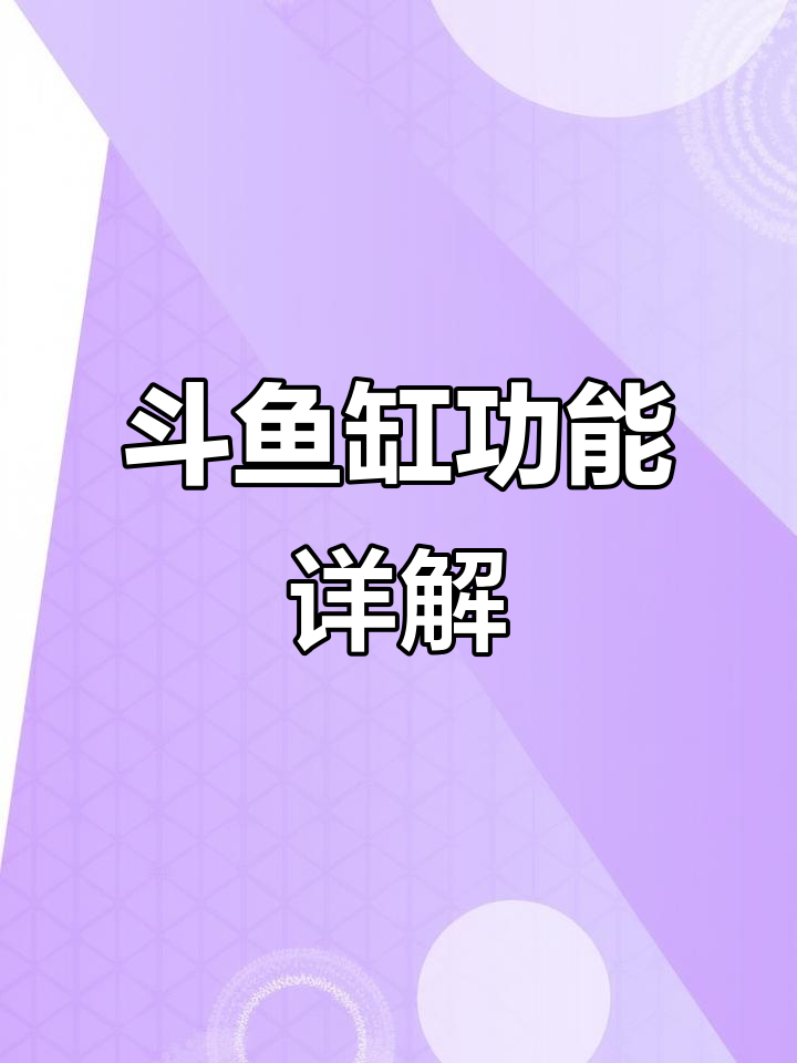 斗鱼系统缸全解析:如何解决换水难题