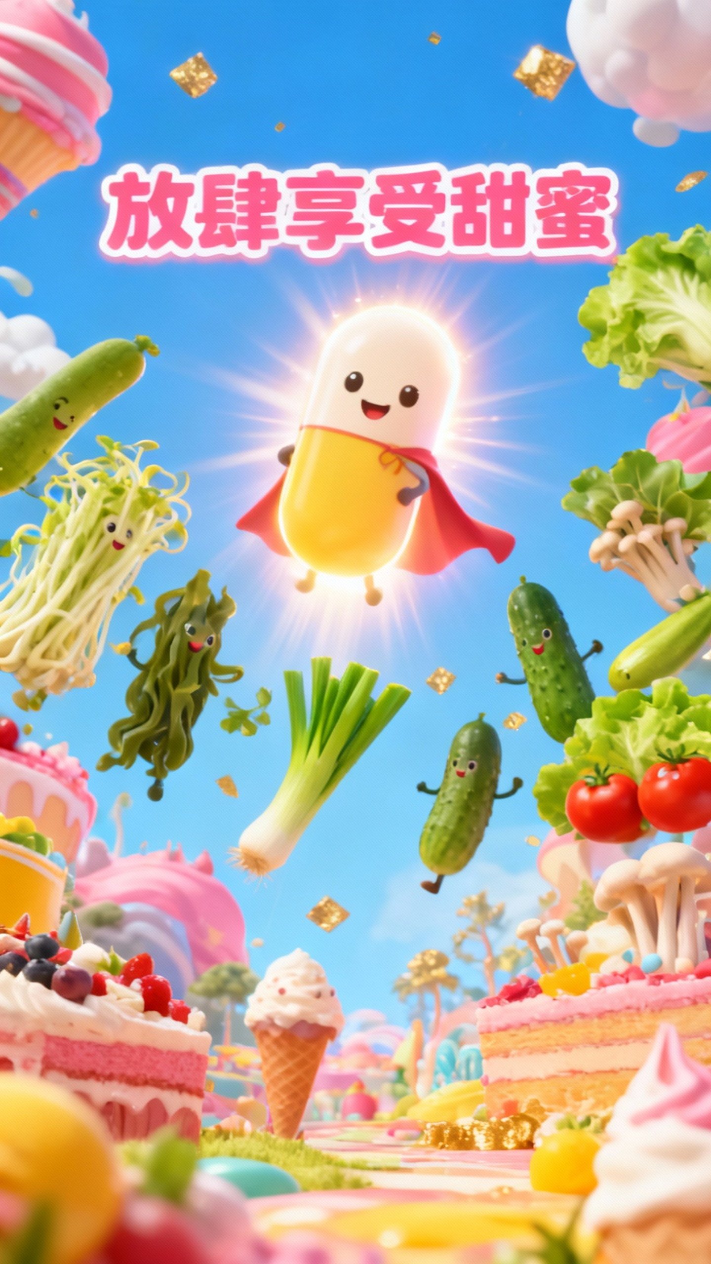 低甜蔬菜与LOHAStyle甜甜丸的卡通之旅
