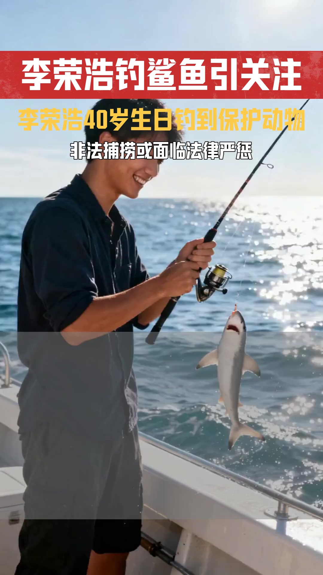 李荣浩40岁生日钓鲨鱼 捕捞保护动物相关法律如何规定