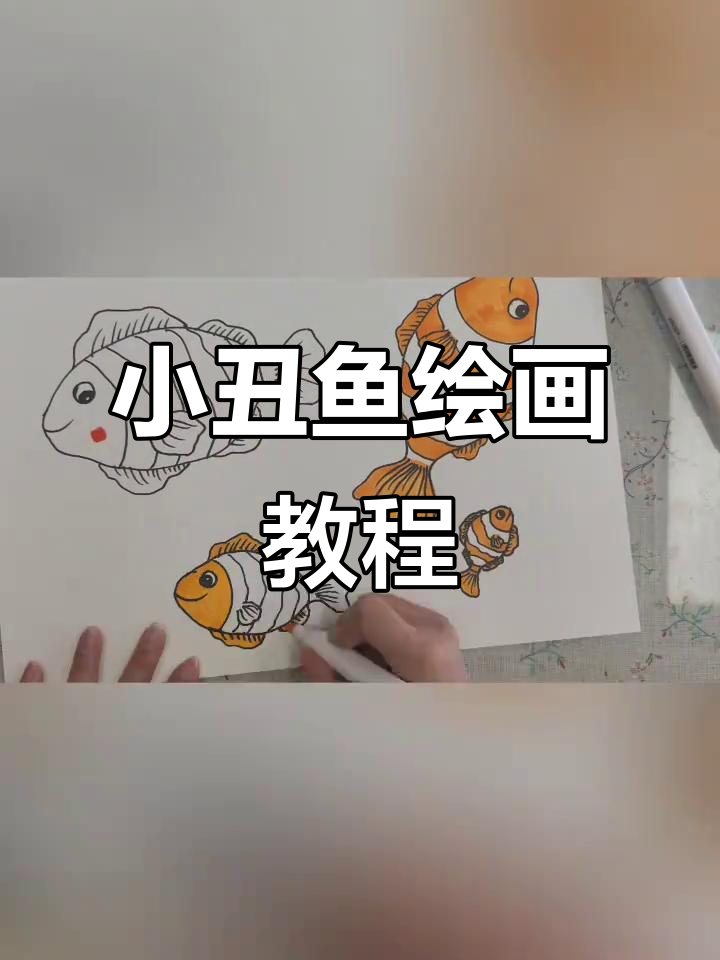小丑鱼儿童画教程,简单又有趣!