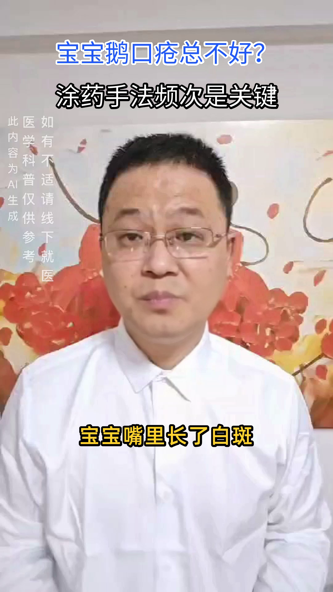 鹅口疮涂药，手法频次有讲究