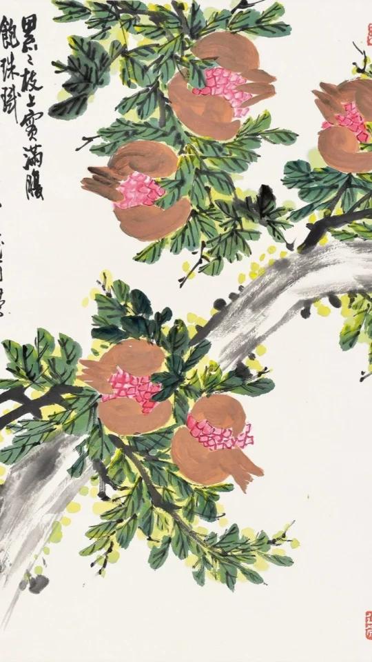 「曹简楼 花鸟画水果蔬菜」曹简楼(1913-2005)江苏南通人,原名镇,号剑秋,斋名读有