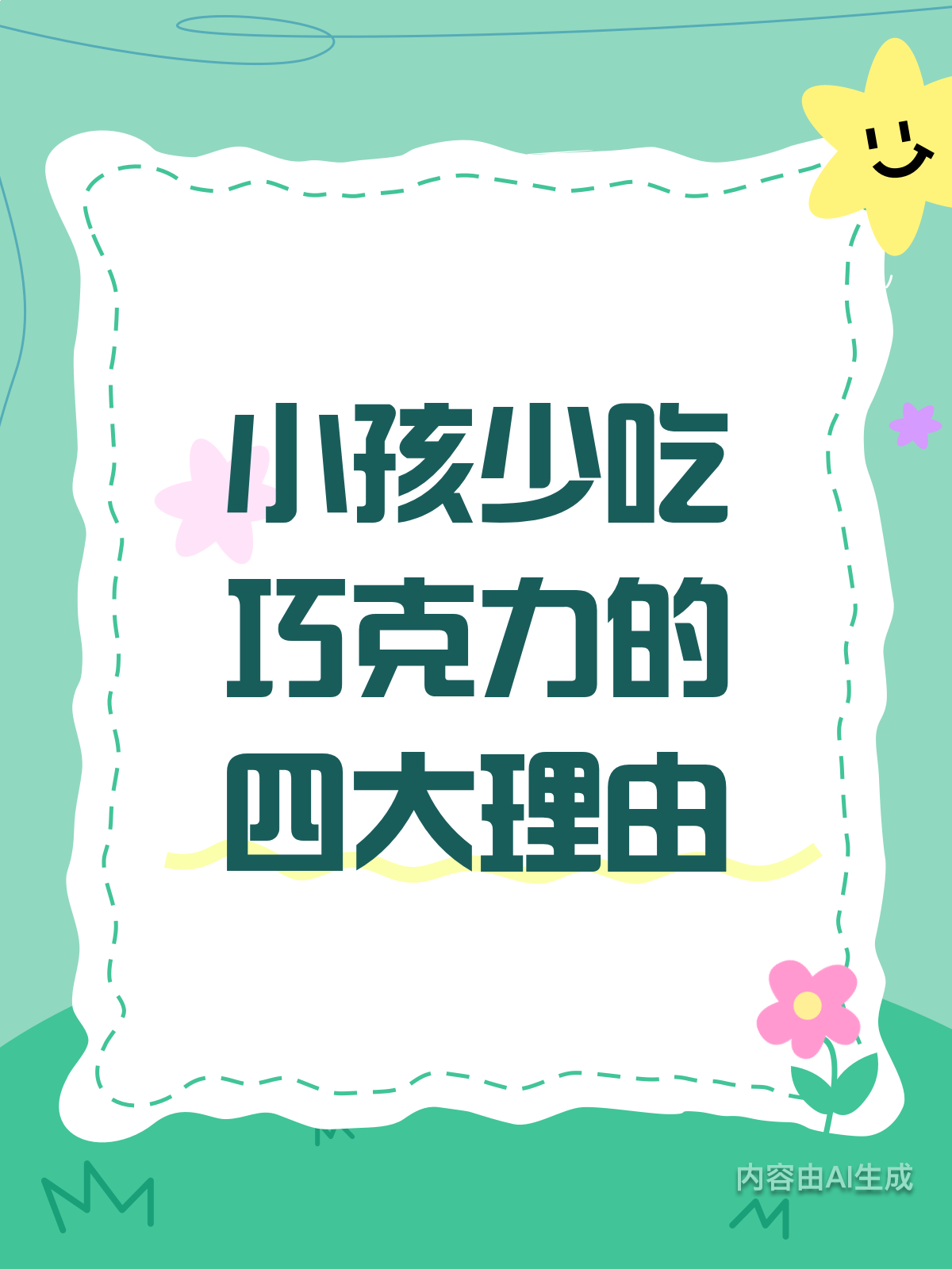 小孩巧克力,真的不能多吃哦!