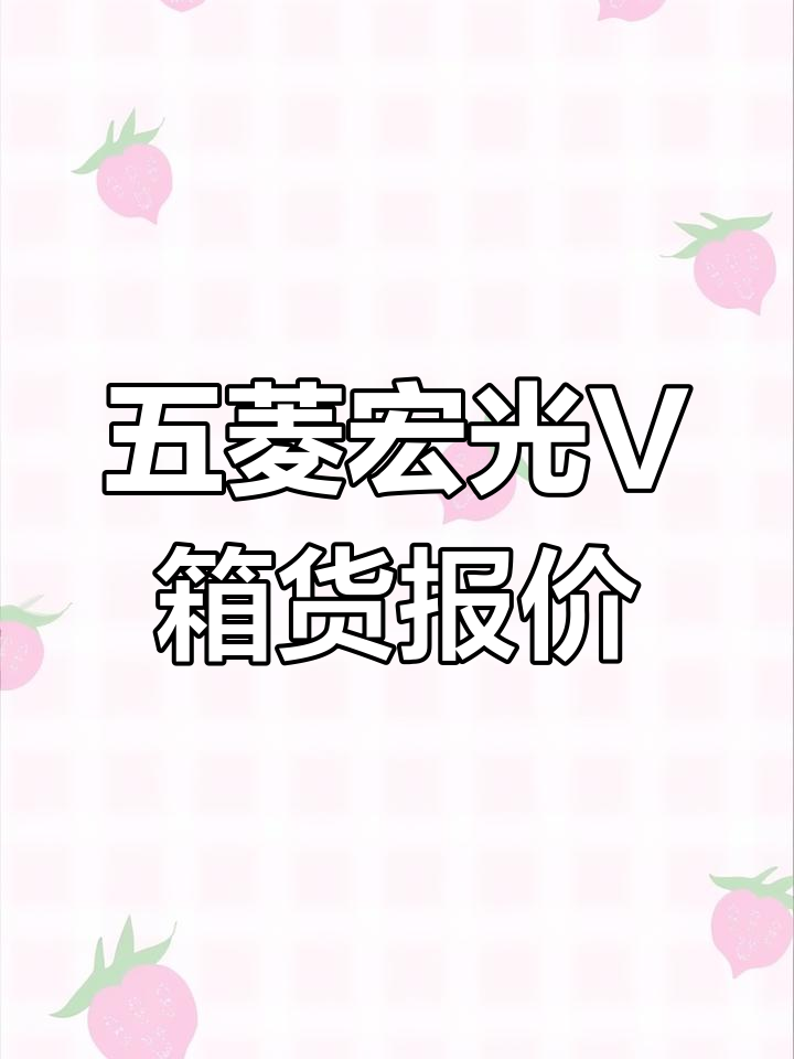 五菱宏光V货运版详细解析,4.8万超值价格