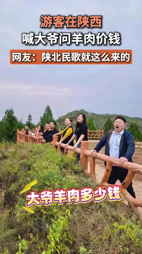 游客在陕西喊大爷问羊肉价钱,网友:陕北民歌就这么来的