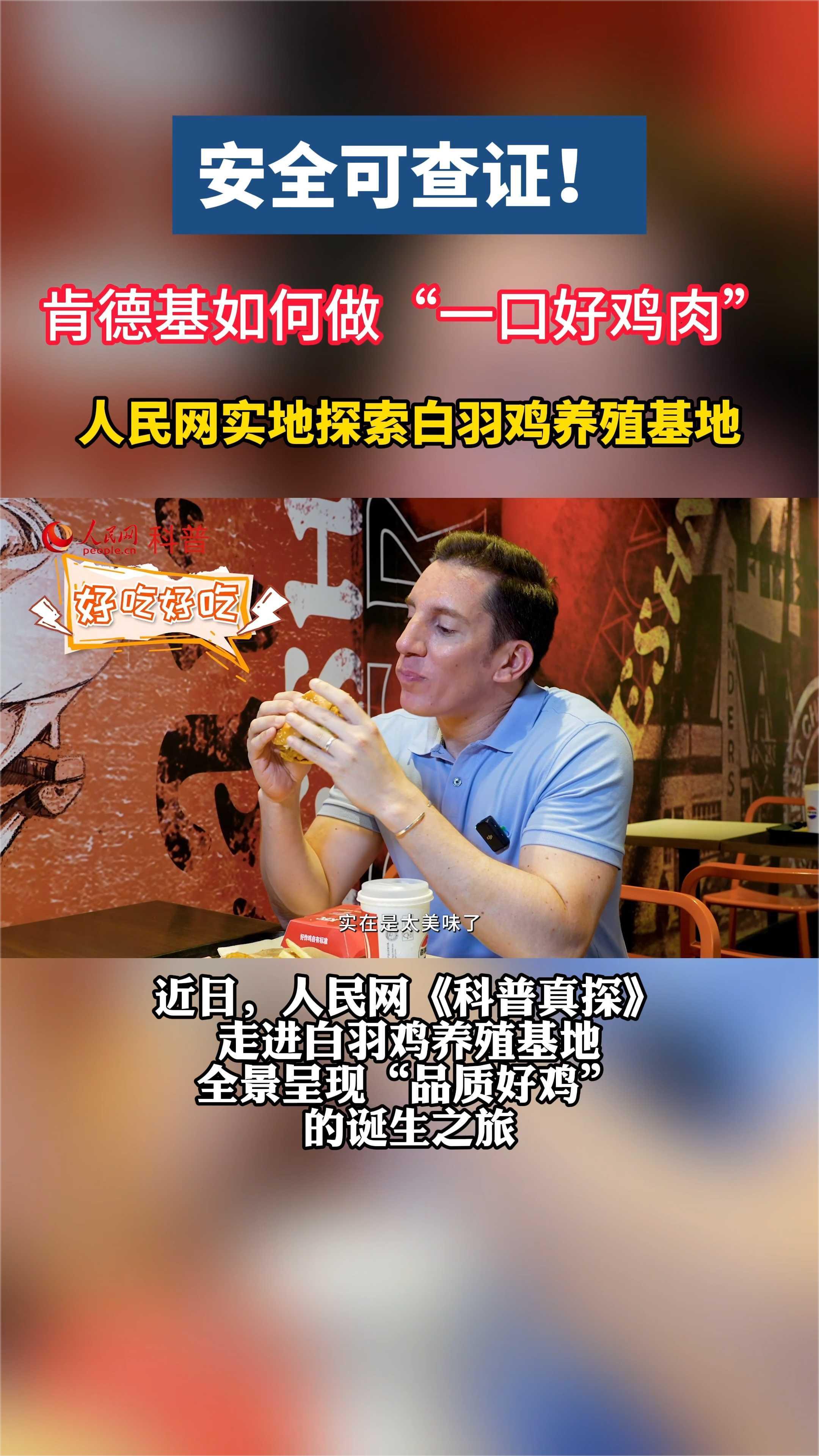 人民网走进白羽鸡养殖基地,呈现肯德基全程守护“一口好鸡肉”