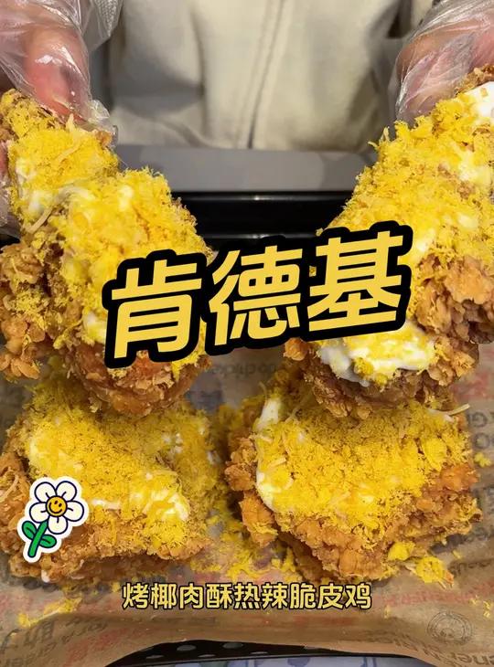 肯德基烤椰肉酥脆皮鸡 超好吃 肯德基圣诞 肯德基烤椰肉酥脆皮鸡 肯德基 外酥里嫩 味道好极