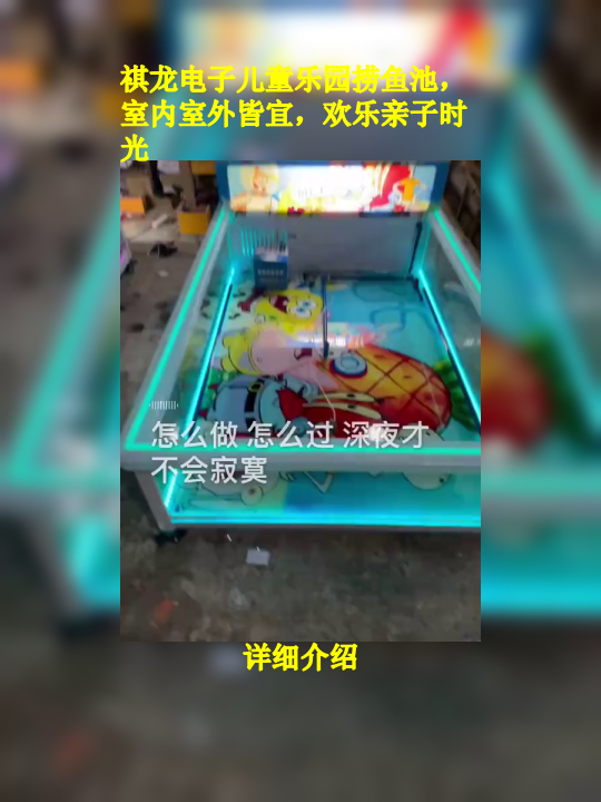 祺龙电子儿童乐园捞鱼池,室内室外皆宜,欢乐亲子时光