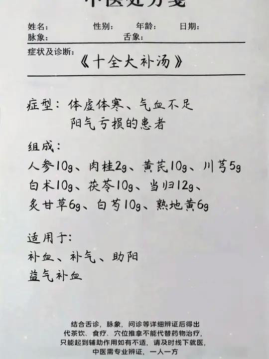 《十全大补汤》